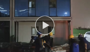 咸陽打包箱到貨施工中